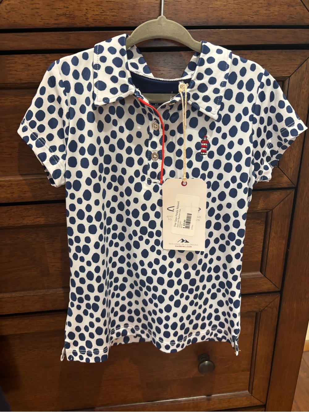 Girl’s Polka Dot Polo Shirt